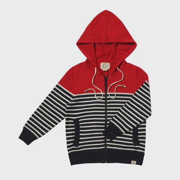 Sagamore Zip Up - Red/White/Blue Stripe