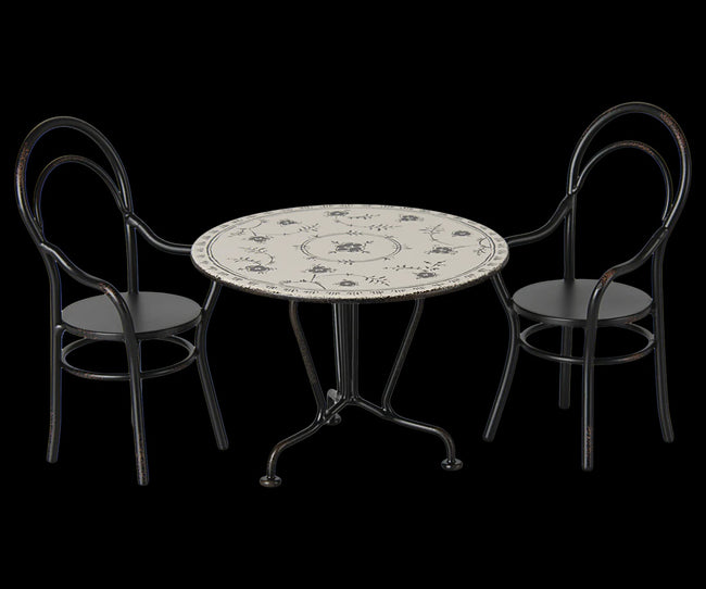 Dining Table Set with 2 Chairs, Miniature