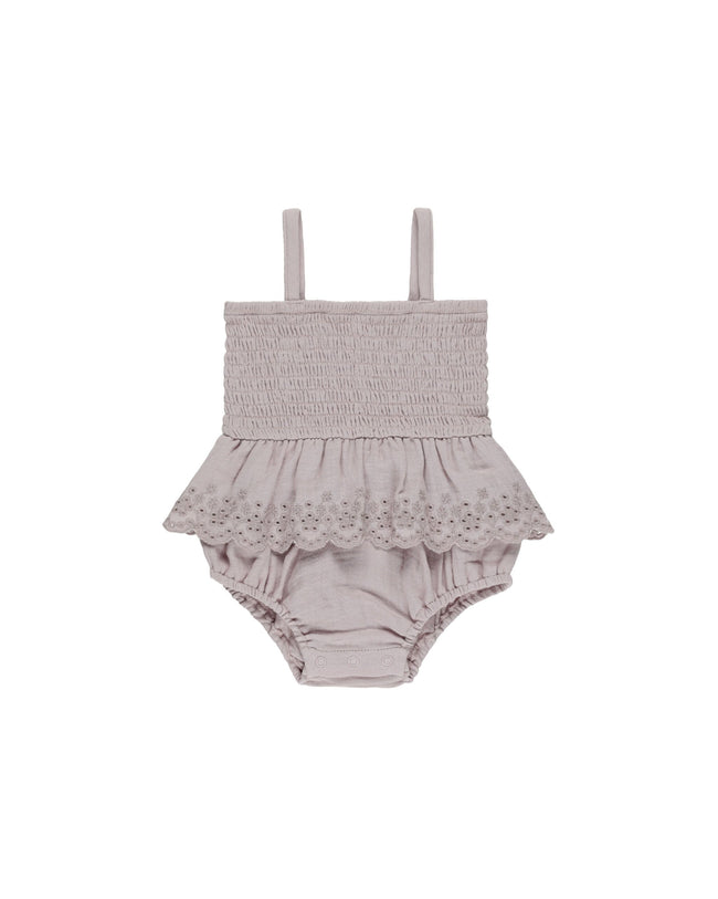 Smocked Skirted Romper - Lavender