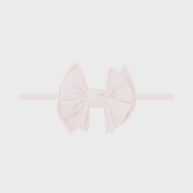 Baby Fab Skinny Bow Headband - Ballet Pink