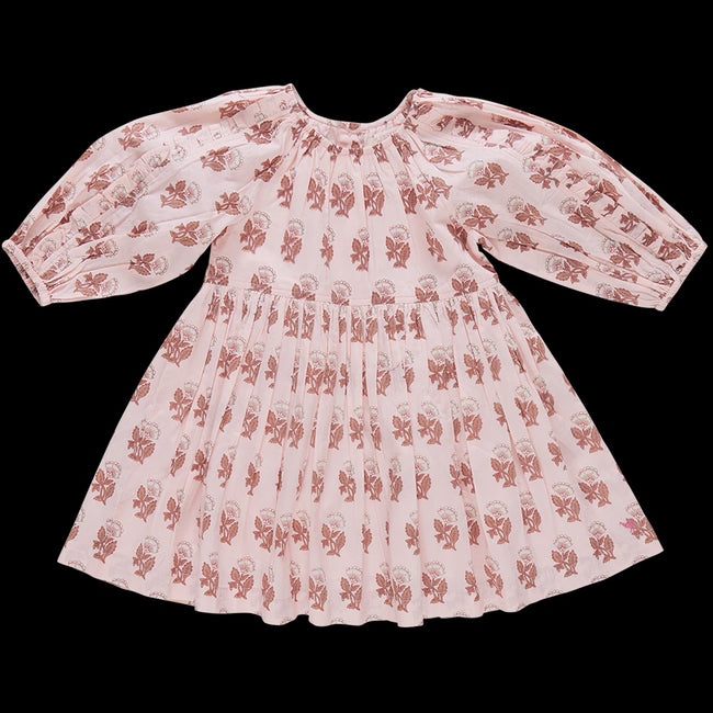 Girls Katya Dress - Pink Flower Drop