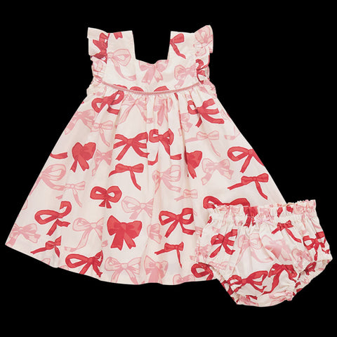 Girls Camelia Dress - Valentines Bows