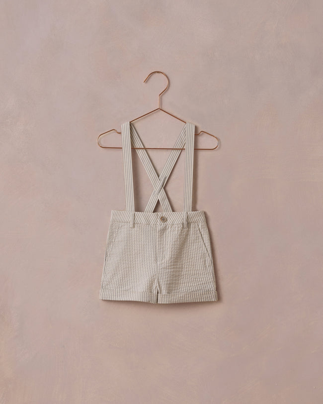 Suspender Short - Sage Stripe