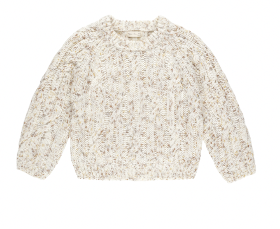 Cable-Knit Sweater || Natural Speckle