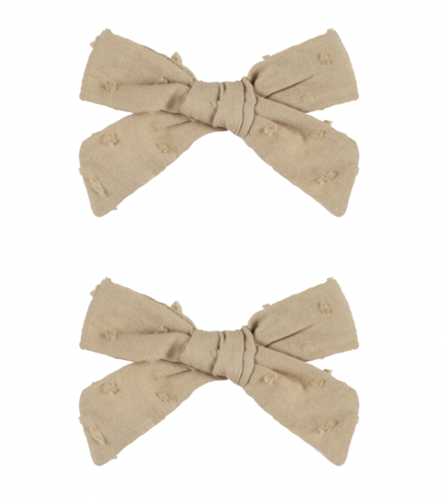 Swiss Dot Bow - Gold