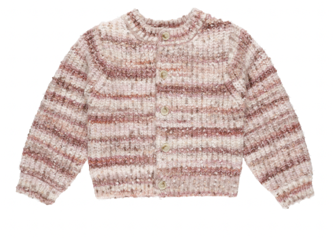 Cheyenne Cardigan || Pink Multi Stripe