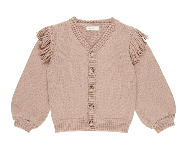 Fringe Cardigan || Rose