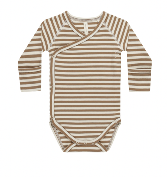 Side Snap Bodysuit || Cinnamon Stripe