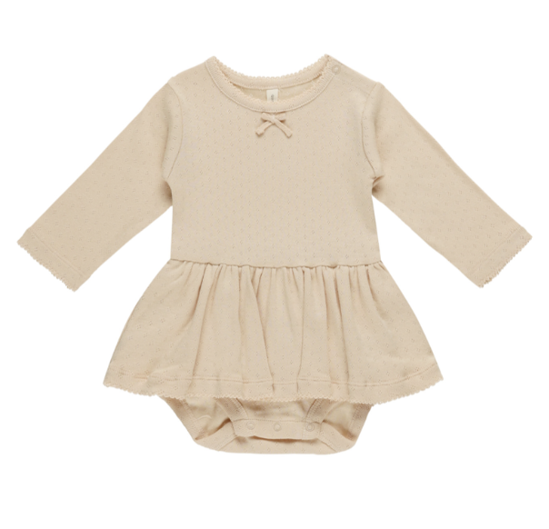 Pointelle Skirted Bodysuit || Shell