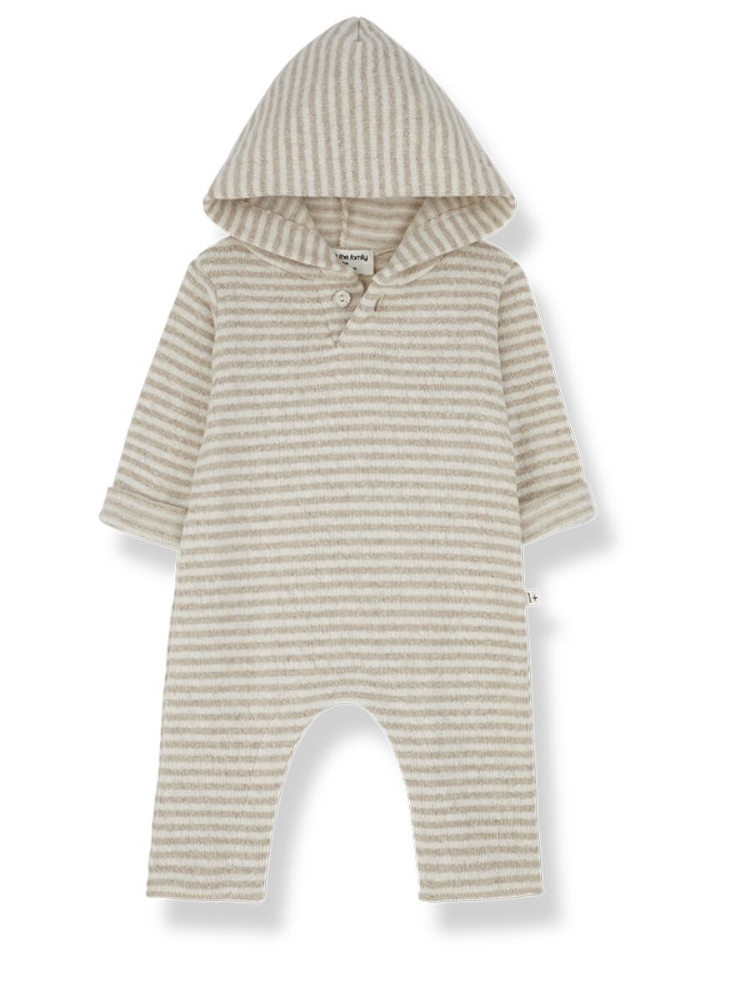 Andreu Hooded Jumpsuit - Beige