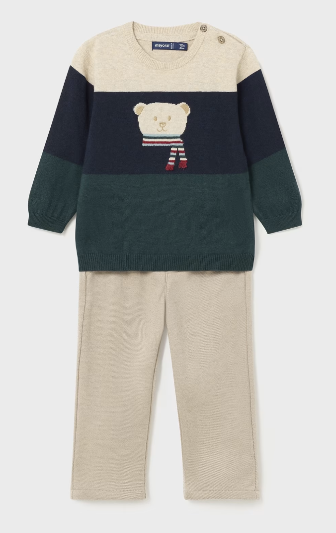 Set Trousers & Sweater - Jade Bear