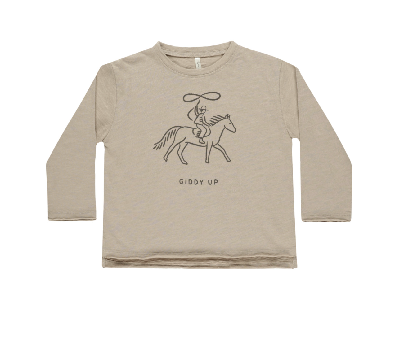 Raw Edge Long Sleeve Tee || Giddy Up