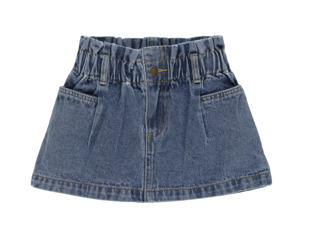 Denim Mini Skirt || Indigo