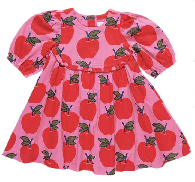 Rowan Dress - Pink Apples