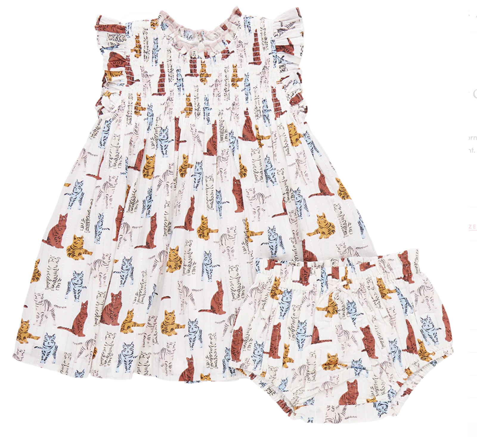 Stevie Dress Set - Tabby Cats