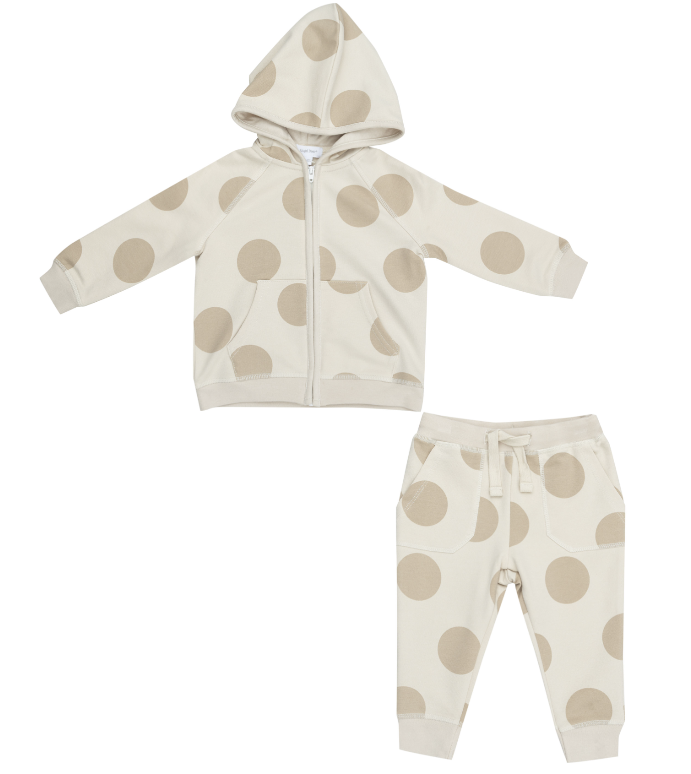 French Terry Beige Dot - Hoodie & Jogger