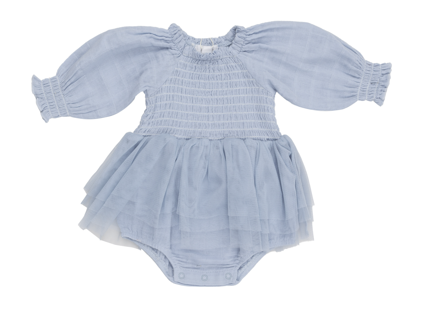 Dusty Blue - Smocked Tutu Bubble