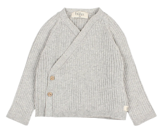 Crossed Cardigan - Light Grey