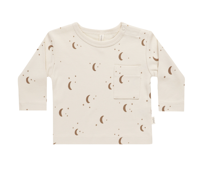 Long Sleeve Pocket Tee || Moons