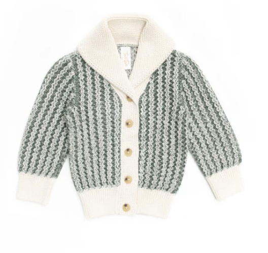 Chase Cardigan - Green Forest & Natural