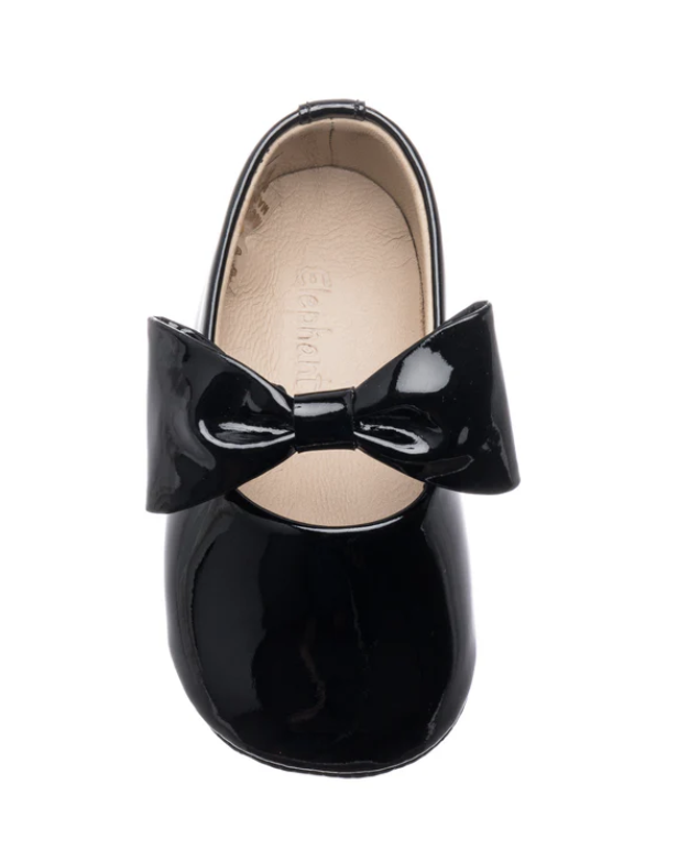 Ballerina with Bow Patent Black