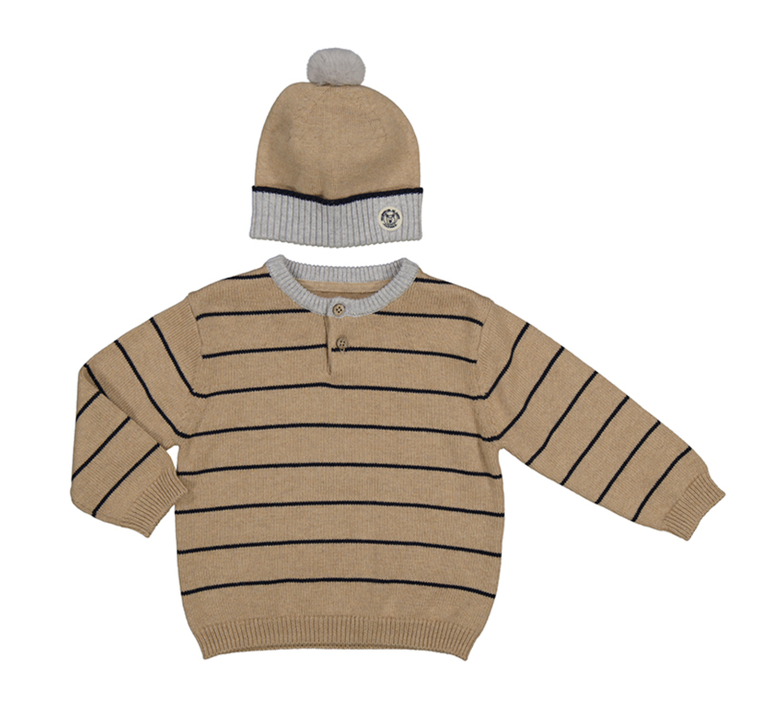 Stripped Jersey Hat Set