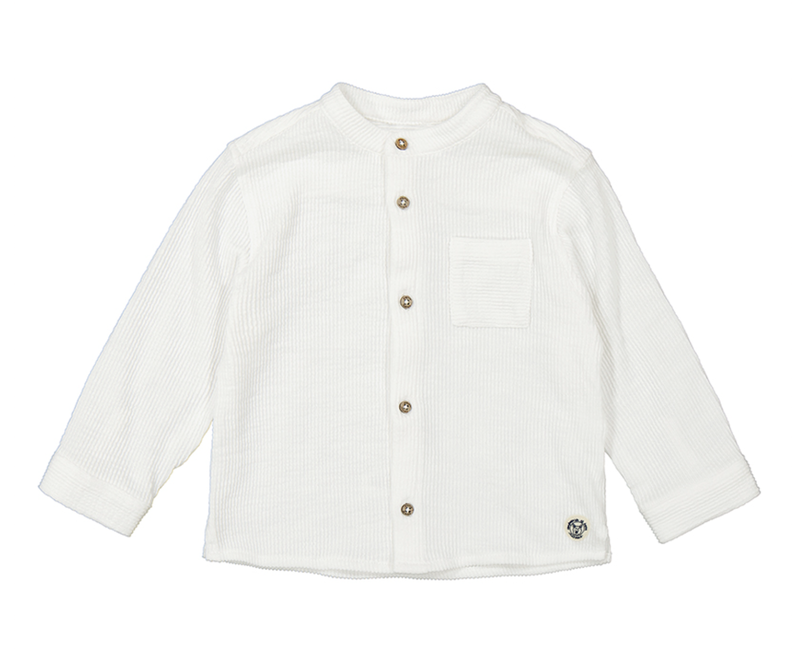 White Textured Button Down