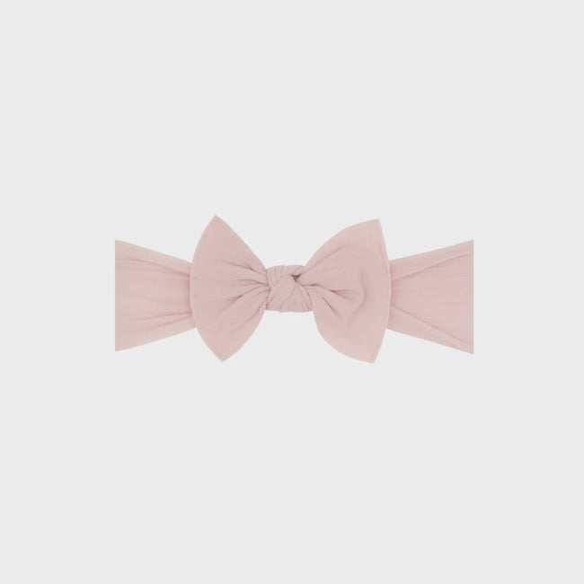 Itty Bitty Knot Bow Headband - Antique Pink