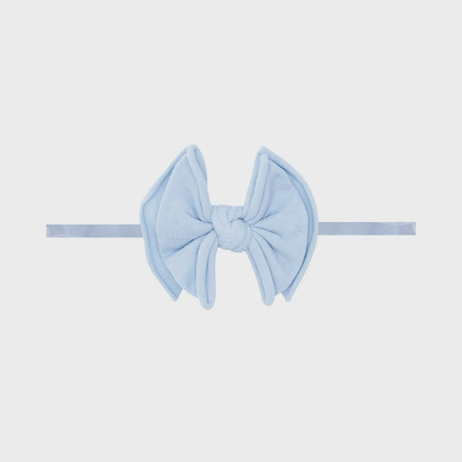 Baby Fab Skinny Bow Headband - Dusty Blue