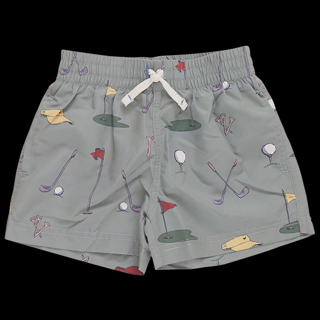 Boys Swim Trunk - Green Golf