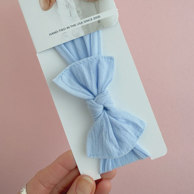 Itty Bitty Knot Bow Headband - Hydrangea