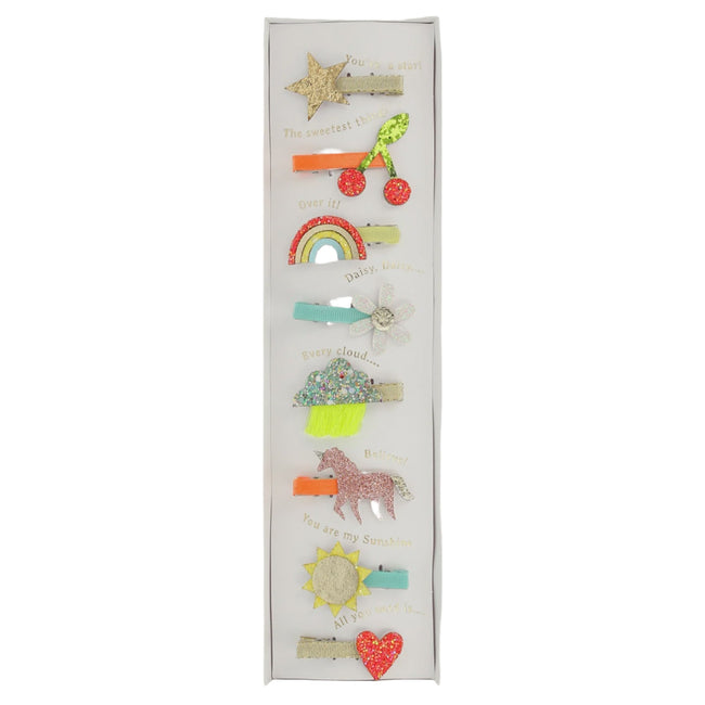 Icon Hair Clips 8 Pack