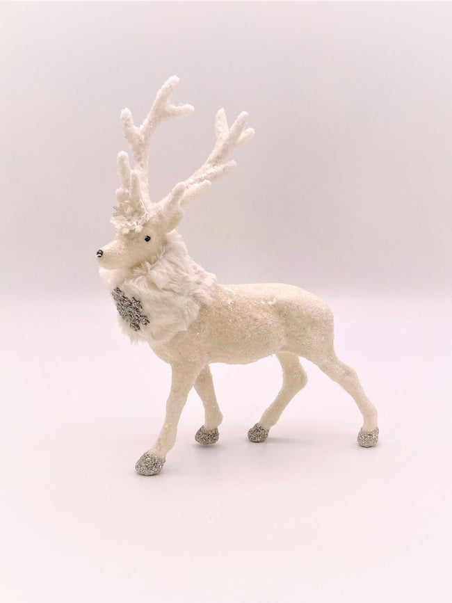 Rudy Deer - Cream, Bisque Fur - 11"