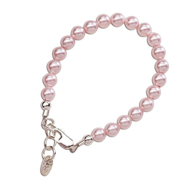 Sterling Silver Bracelet - Pink Swarovski Pearl