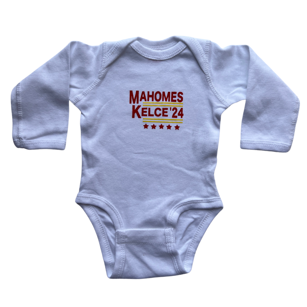 Mahomes/Kelce Long Sleeve Onesie