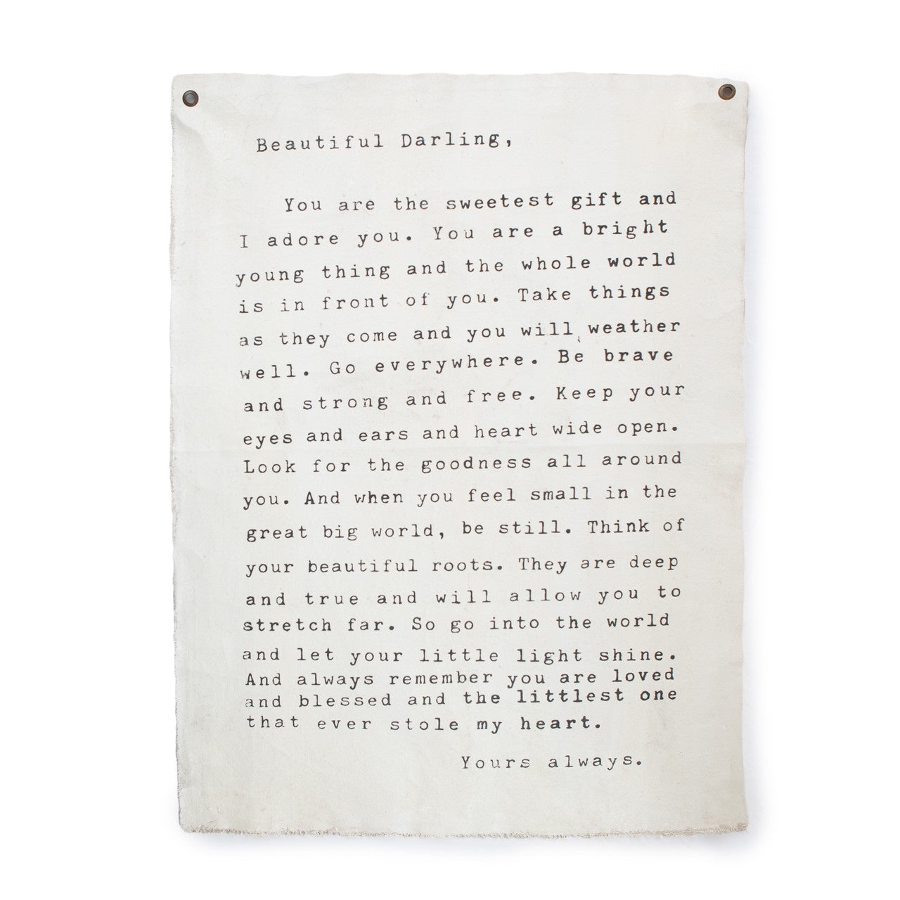 (Letter for Sophie) Darling Wall Tarp - 36x48"