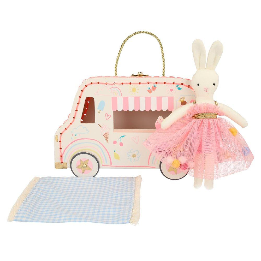 Ice Cream Van Bunny Mini Suitcase Doll